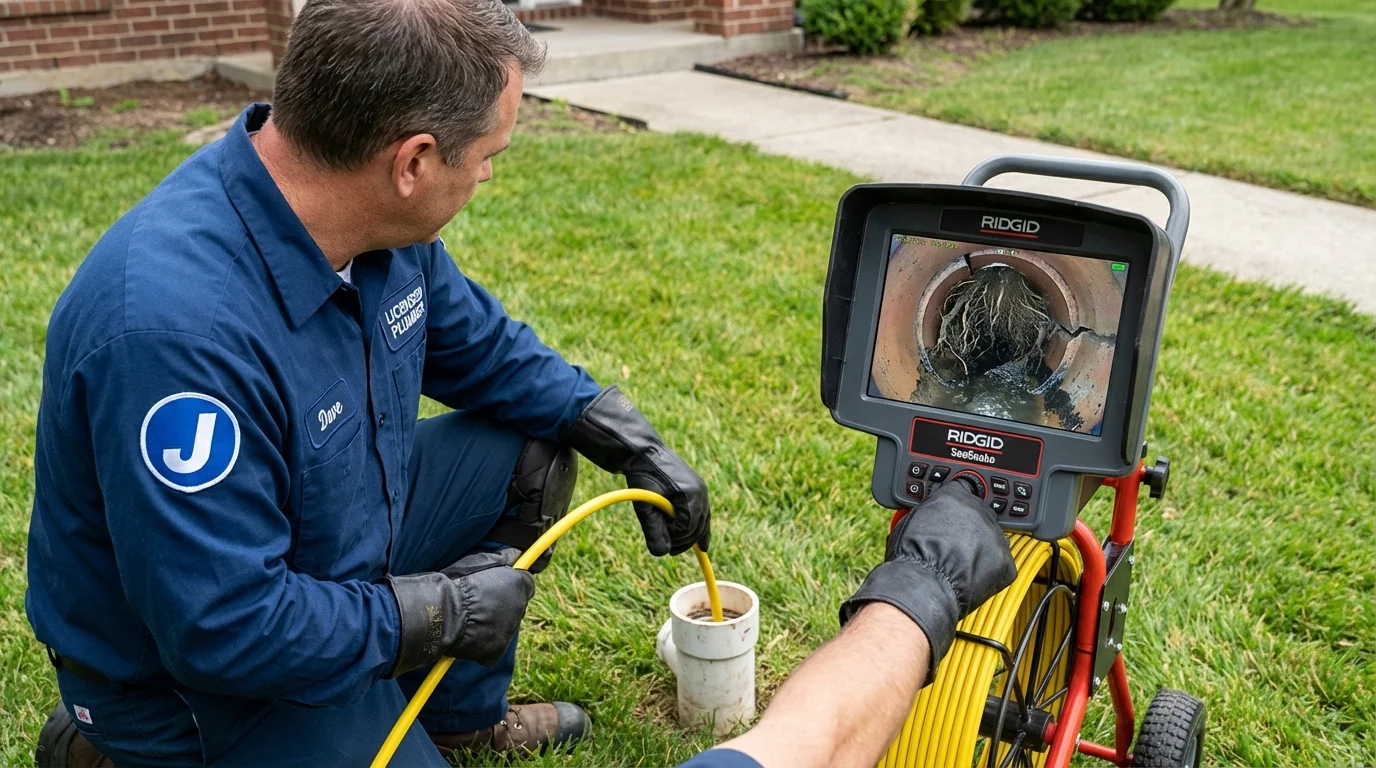 Sewer camera inspection being performed by Johns Plumbing LLC in Maringouin